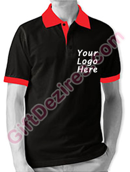 Black Color Logo Custom T Shirts